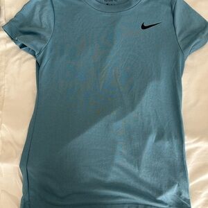 Nike Sky Blue Tee with Black Swoosh